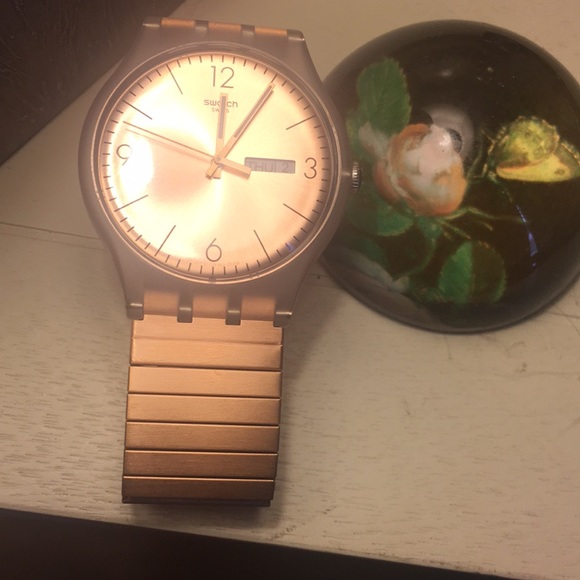 swatch watch elastic strap